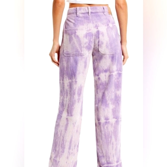 Free People Denim - Free People We The Free sz 24 Purple white tie dye corduroy NWT store tag